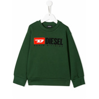 Diesel Kids Moletom com logo bordado - Verde