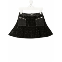 Diesel Kids Saia de tweed com abamento de brilho - Preto