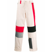 Diesel Red Tag Calça pantalona color block - Neutro