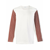 Dima Leu striped sleeves sweatshirt - BIANCO