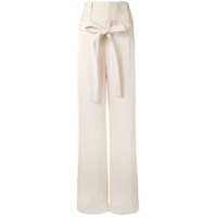 Dion Lee Calça de alfaiataria com amarração no cós - Neutro