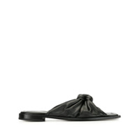 Dion Lee Sandália slip-on com detalhe de nó - Preto
