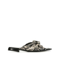 Dion Lee Sandália slip-on com detalhe de nó - Preto