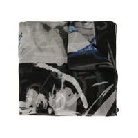 Discord Yohji Yamamoto Echarpe com estampa abstrata - Preto