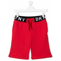 Dkny Kids Bermuda com logo no cós - Vermelho
