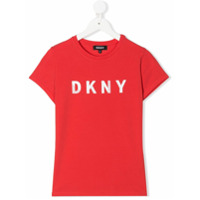 Dkny Kids Blusa Girls Red de algodão com - Vermelho