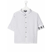 Dkny Kids Camisa mangas curtas listrada - Branco