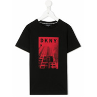 Dkny Kids Camiseta Basketball com estampa e logo - Preto