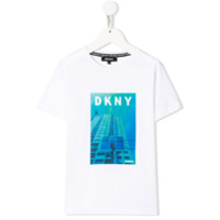 Dkny Kids Camiseta com estampa de logo - Branco