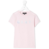 Dkny Kids Camiseta com estampa de logo - Rosa