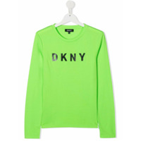 Dkny Kids Camiseta com estampa de logo - Verde