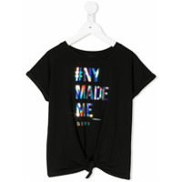 Dkny Kids Camiseta com estampa gráfica - Preto