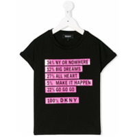 Dkny Kids Camiseta com estampa gráfica - Preto