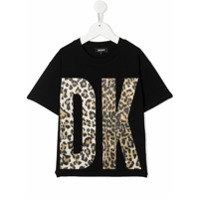 Dkny Kids Camiseta com logo e estampa de leopardo - Preto