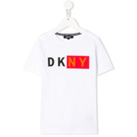 Dkny Kids Camiseta de algodão com estampa de logo - Branco