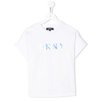 Dkny Kids Camiseta holográfica com logo - Branco