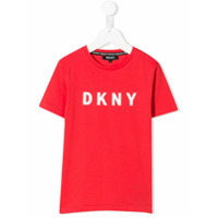 Dkny Kids Camiseta mangas curtas com estampa de logo - Vermelho