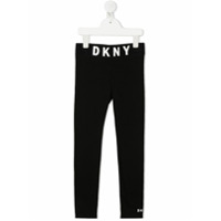 Dkny Kids Legging com estampa de logo - Preto