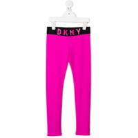 Dkny Kids Legging com estampa de logo - Rosa