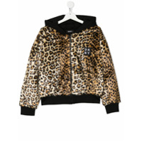 Dkny Kids Moletom com capuz e estampa de leopardo - Neutro