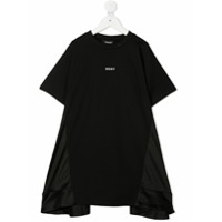 Dkny Kids Vestido reto com estampa de logo - Preto