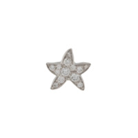 Dodo Brinco único estrela do mar de ouro rosé 9k com diamante - Prateado