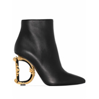 Dolce & Gabbana Ankle boot com salto Baroque D&G - Preto