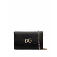 Dolce & Gabbana Bolsa mini de couro com aplicação de cristais - Preto