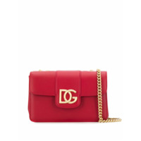 Dolce & Gabbana Bolsa tiracolo com placa de logo - Vermelho