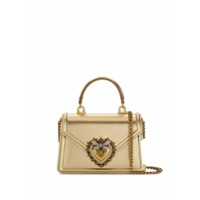 Dolce & Gabbana Bolsa tote Devotion mini de couro - Dourado