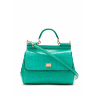 Dolce & Gabbana Bolsa tote Sicily couro croco - Verde