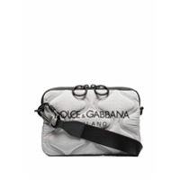 Dolce & Gabbana Bolsa transversal matelassê com estampa de logo - Cinza