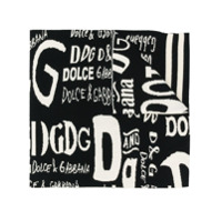 Dolce & Gabbana branded cashmere scarf - Preto