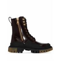 Dolce & Gabbana Brown chunky leather boots - Marrom