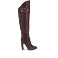 Dolce & Gabbana buckle detail knee-high boots - Vermelho