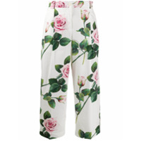 Dolce & Gabbana Calça com estampa floral - Branco