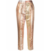 Dolce & Gabbana Calça cropped com efeito degradê - Dourado