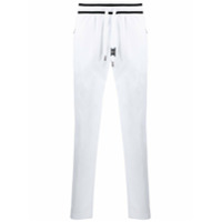 Dolce & Gabbana Calça esportiva com patch de logo - Branco