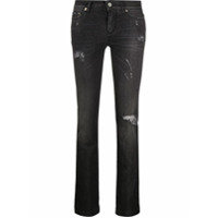 Dolce & Gabbana Calça jeans slim com efeito desgastado - Preto