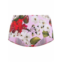 Dolce & Gabbana Calcinha cintura alta com renda floral - Rosa