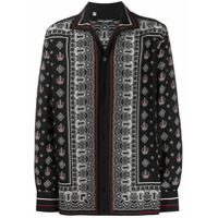 Dolce & Gabbana Camisa com abotoamento e estampa de bandana - Preto