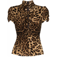 Dolce & Gabbana Camisa com estampa de leopardo - Preto