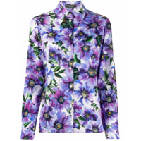 Dolce & Gabbana Camisa de algodão com estampa floral - Roxo