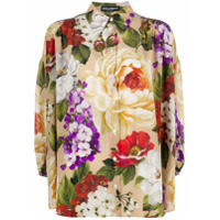 Dolce & Gabbana Camisa de seda com estampa floral - Neutro