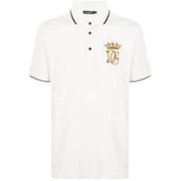 Dolce & Gabbana Camisa polo com logo bordado - Branco