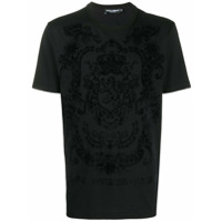 Dolce & Gabbana Camiseta Coat of Arms devoré - Preto