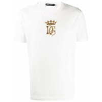 Dolce & Gabbana Camiseta com coroa e logo - Branco
