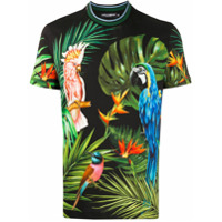 Dolce & Gabbana Camiseta preta com estampa de papagaio - Preto