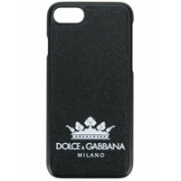 Dolce & Gabbana Capa para iPhone 7/8 com logo - Preto