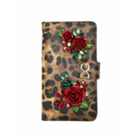 Dolce & Gabbana Capa para iPhone X animal print - Preto